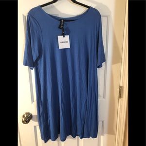 Agnes and Dora Azure Blue Swing Tunic XL NWT